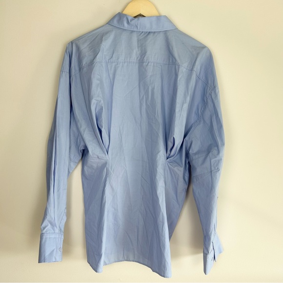 ZARA Blue Adjusted Button-down oversized shirt - Picture 7 of 9